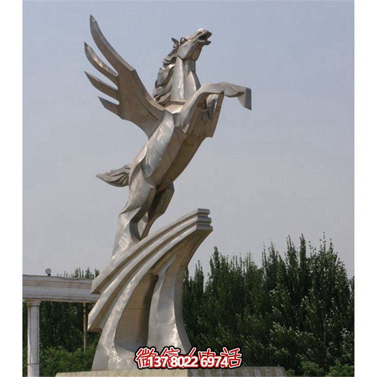 不銹鋼拉絲雕塑，點綴廣場、學(xué)校及園林景觀