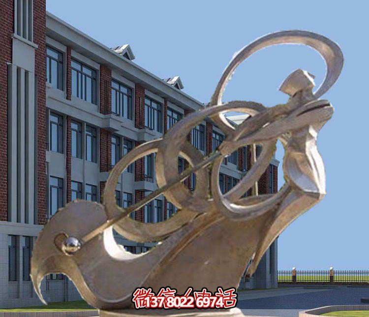 不銹鋼抽象高爾夫球雕塑，點綴景區園林