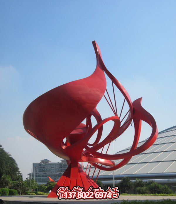 不銹鋼花朵雕塑，個性創意想象