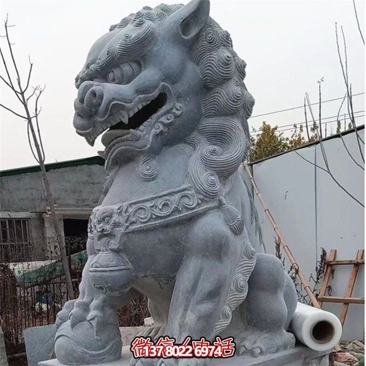 豪華庭院大型獅子雕塑，招財進寶，鎮宅門口裝飾