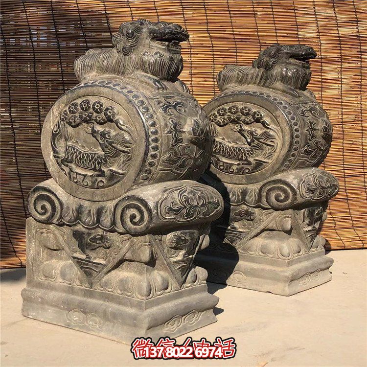 仿古石門墩，精致唯美