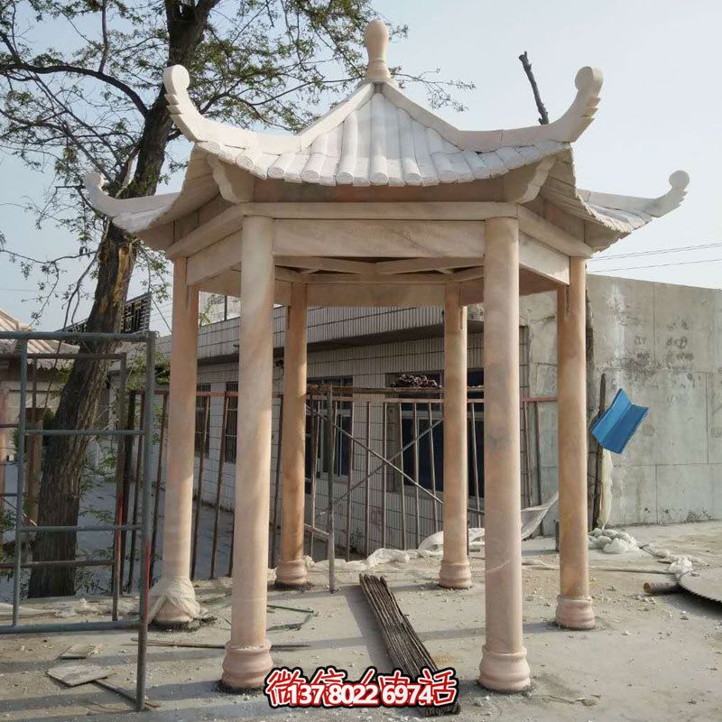 大理石休閑涼亭，美化庭院陽臺