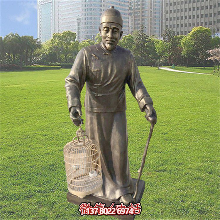 仿古風格玻璃鋼雕像，為公園提供優雅的民俗裝飾