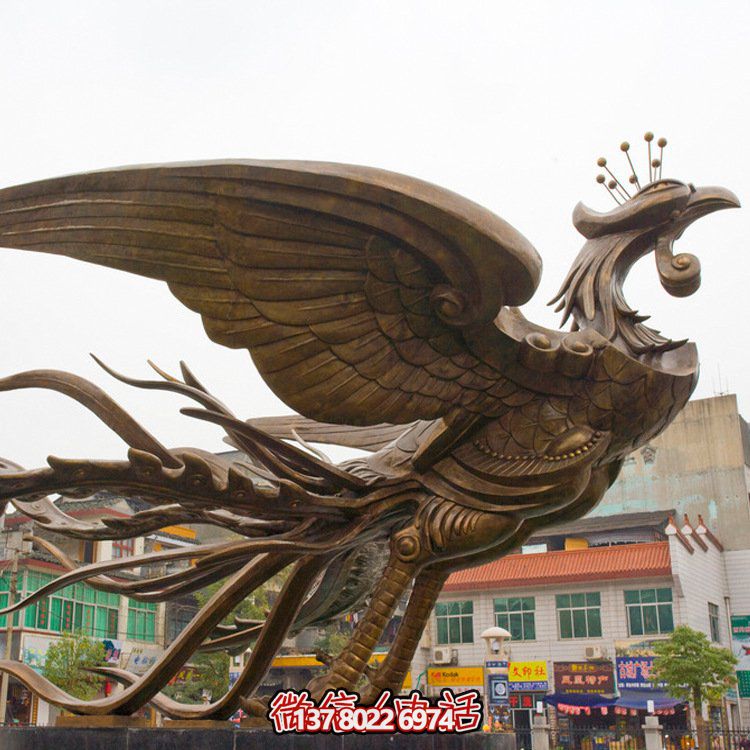 大型鳳凰銅雕擺件，增添廣場氣派