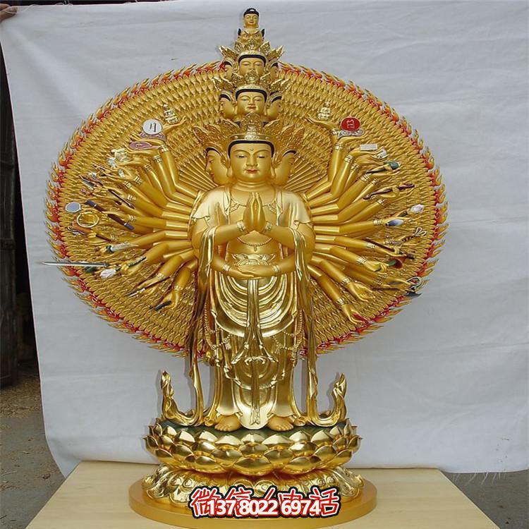 純金打造千手觀音雕塑，傳承宗教文化