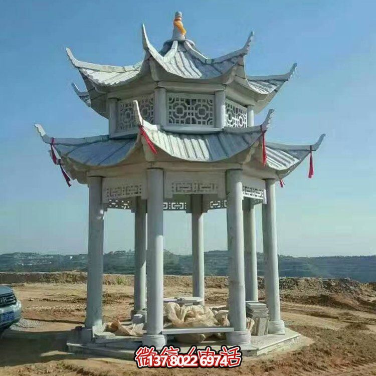 中式雙層涼亭，傳承傳統文化美學