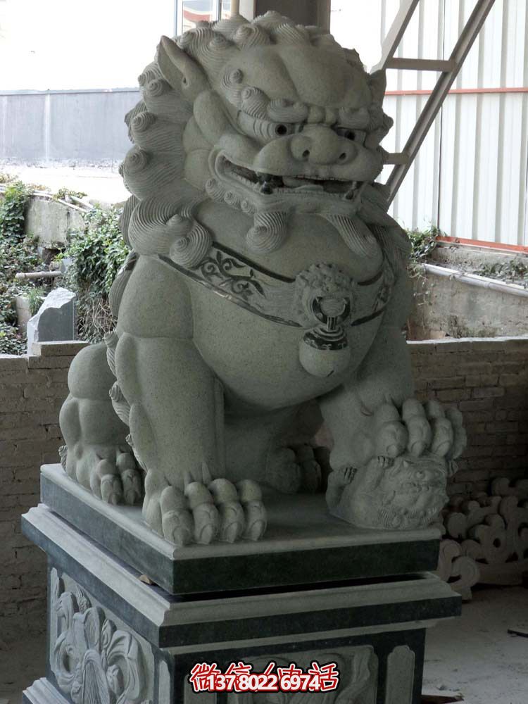 仿真大理石獅子雕塑，裝飾別墅大型法院