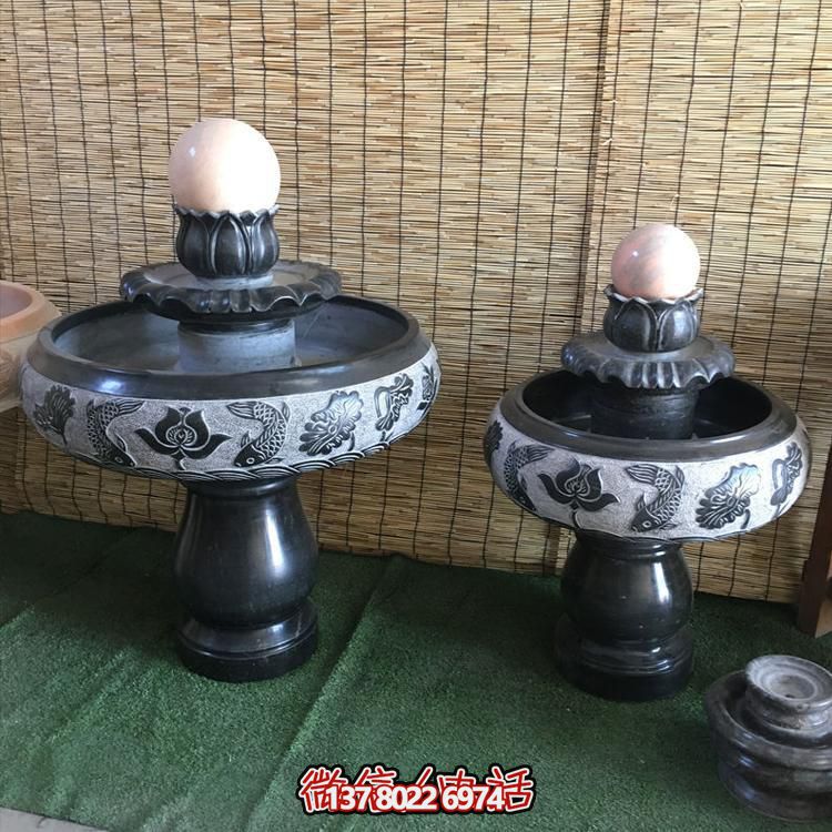 小型黑色大理石風水招財擺件，室內辦公家用
