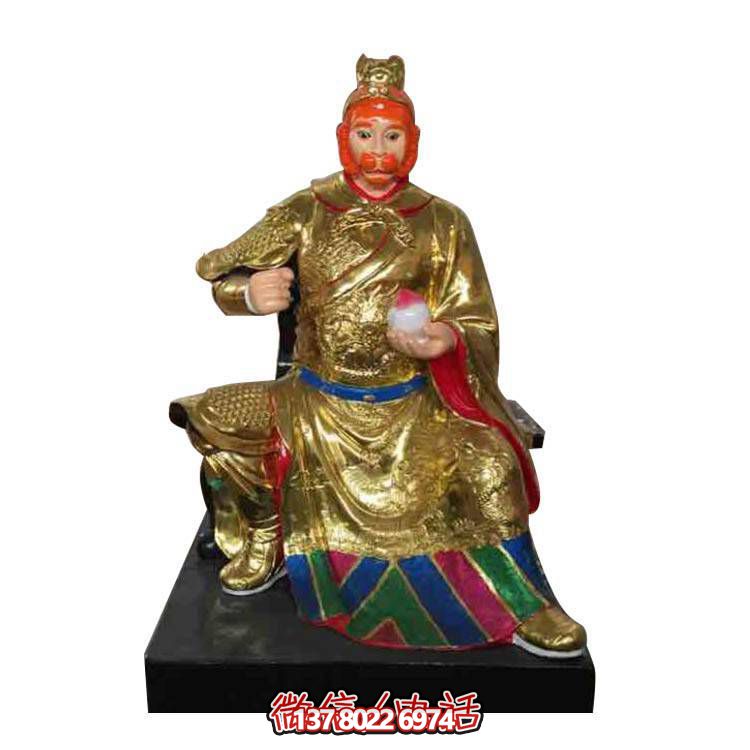 玻璃鋼佛像，金烤漆噴涂