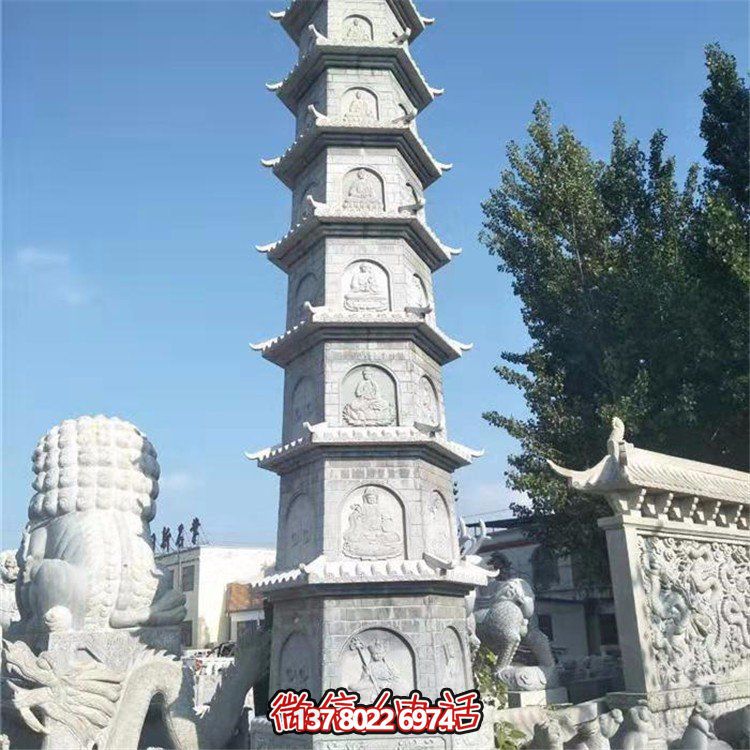 古典佛教雕塑藝術——精美青石舍利塔、石塔寺、佛塔