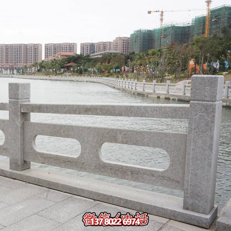 防護花崗巖石欄桿組合，完美裝飾湖邊公園