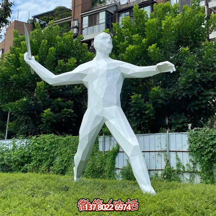 擲標槍，玻璃鋼抽象運動人物