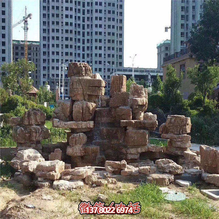 疊石假山，小區(qū)園林人造假山水景